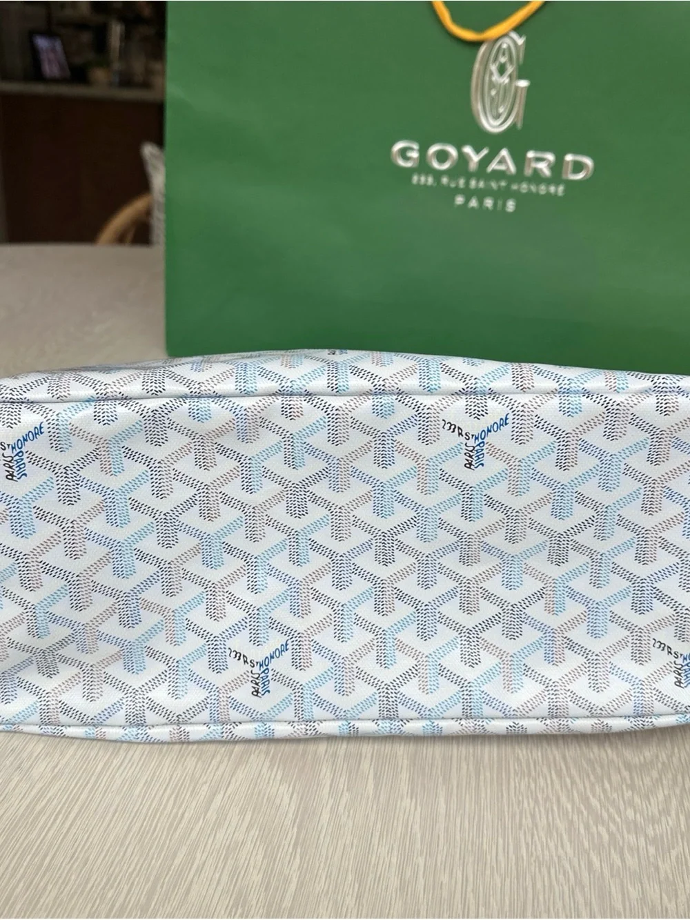 Goyard Limited Edition Polar Blue Hobo Bag with Matching Pouch